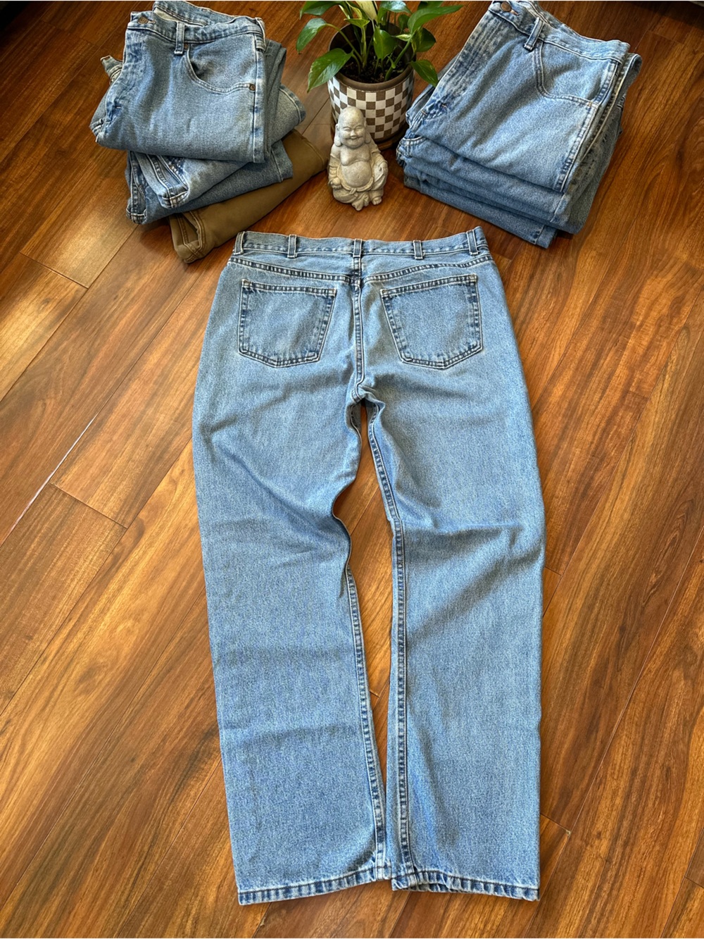 Mens George Regular Fit Straight Leg Jeans 35 x 32